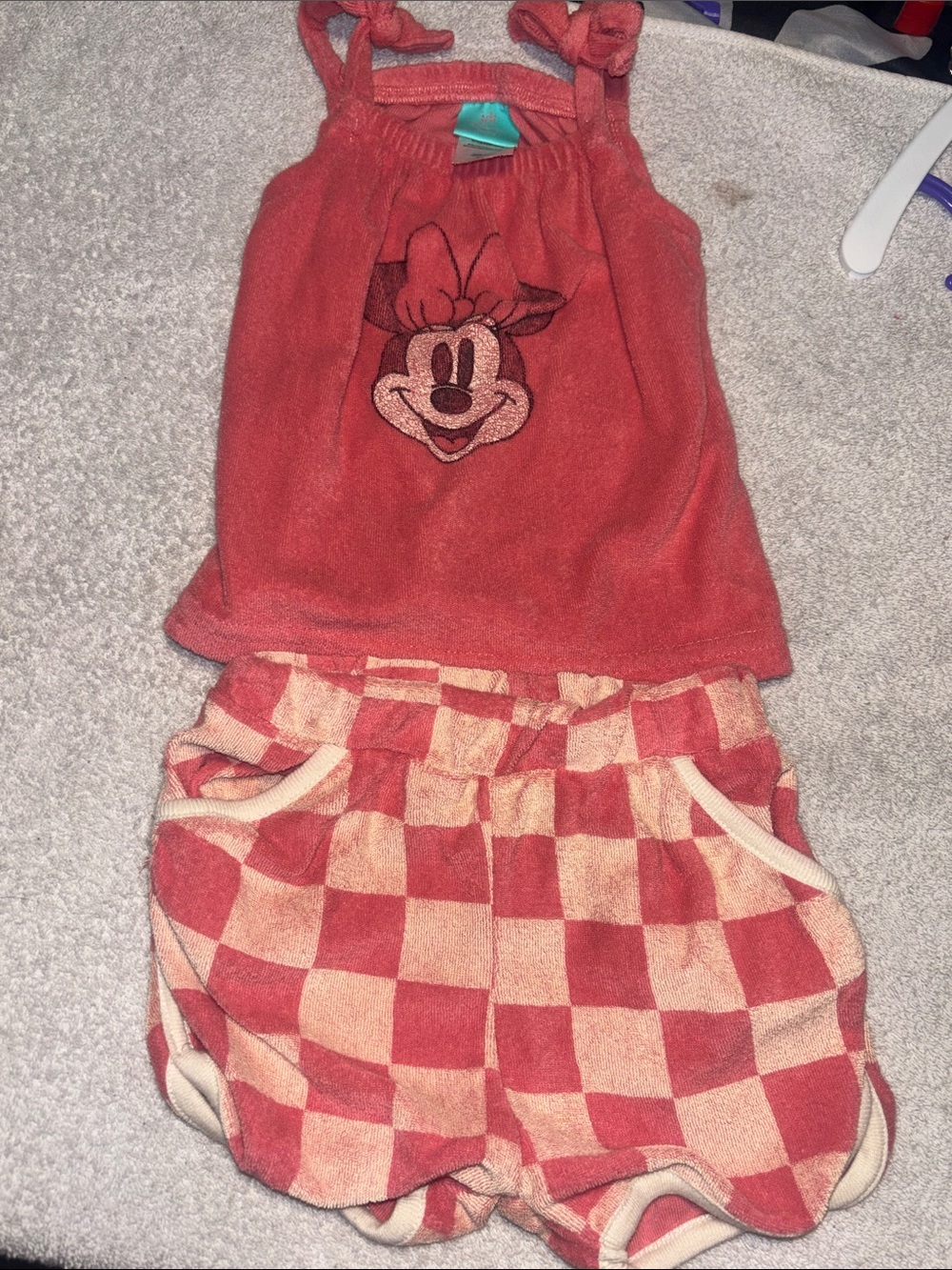 Disney Red Minnie Mouse Girls Pajama Set